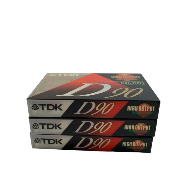 TDK D90 Low Noise High Output IECI/Type I Cassette Tape Blank Lot of 3 Japan - Picture 4 of 8